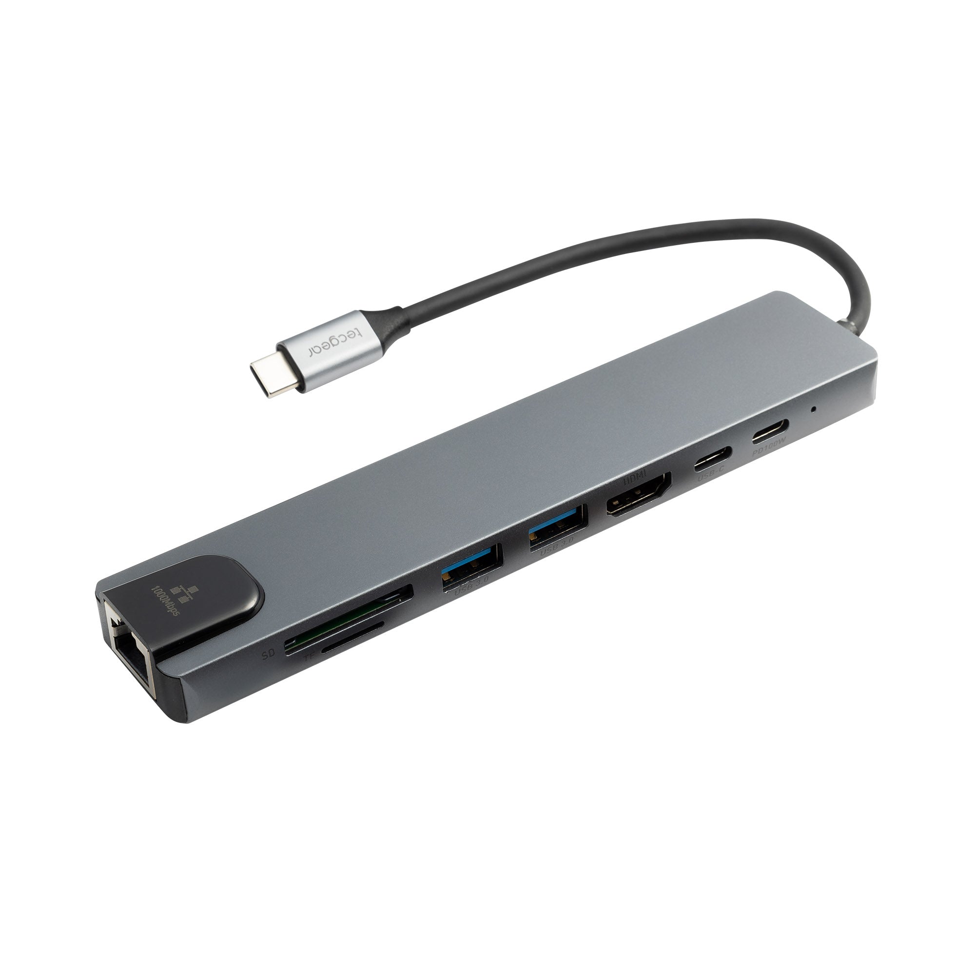 TECGEAR 8 in 1 USB C Hub